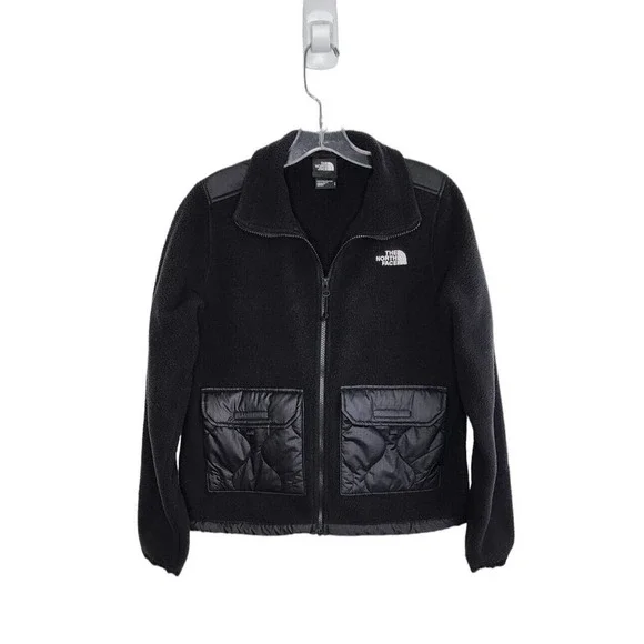 The North Face Royal Arch Coat Fleece Full Zip Jacket Black Soft Size Small - Picture 3 of 11